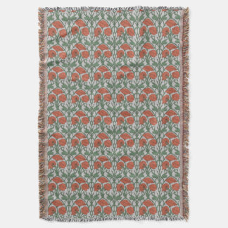 Art Nouveau Floral Throw Blanket Filt
