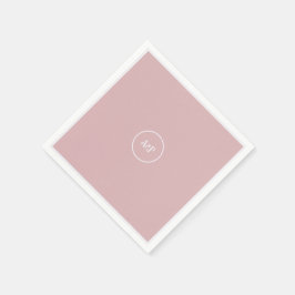 Art Nouveau Floral Wedding Pink Pappersservett