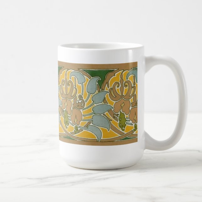 Art nouveau Flower Gräns - Mugg (Höger)