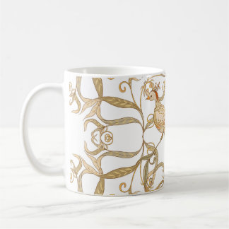 Art nouveau Flowers Birds Kaffemugg