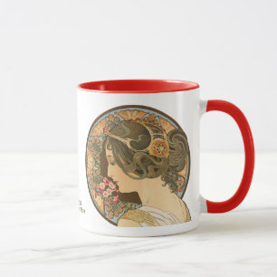 Art nouveau för Alphonse Mucha Primrose CC0107 Mugg