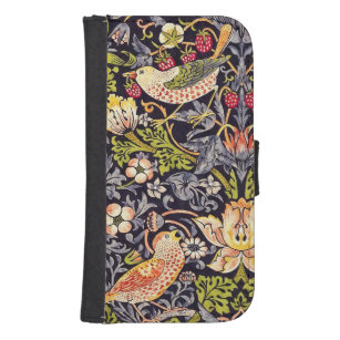 Art nouveau för blommigt för William Morris Galaxy S4 Plånbok