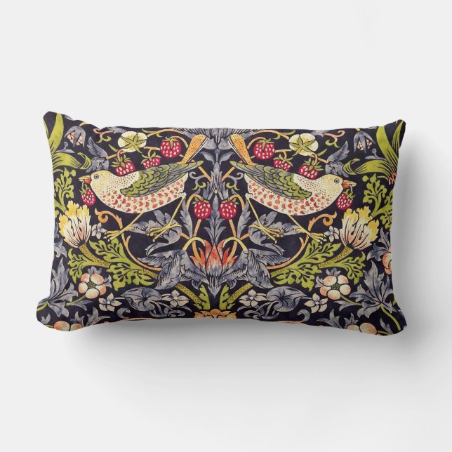 Art nouveau för blommigt för William Morris Lumbarkudde (Framsida)
