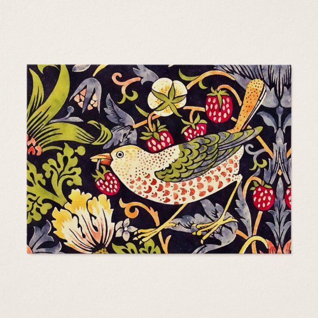 Art nouveau för blommigt för William Morris Visitkort (Framsidan)