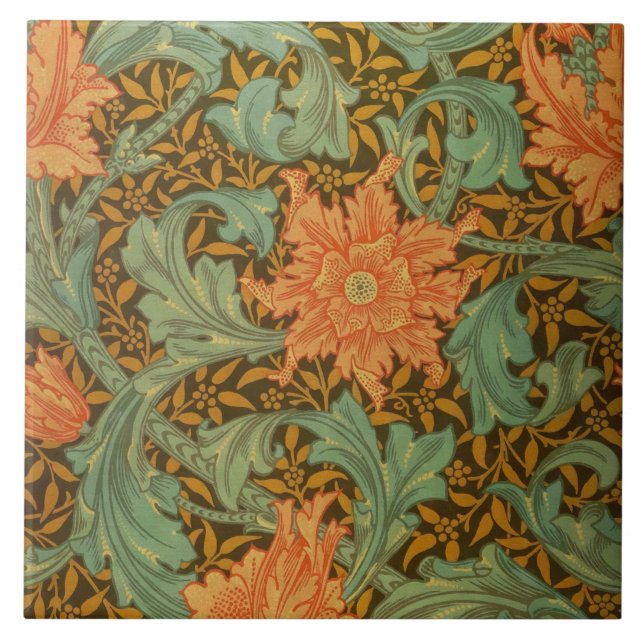 Art nouveau för mönster för William Morris Kakelplatta (Framsidan)