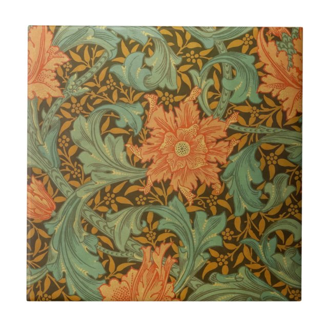 Art nouveau för mönster för William Morris Kakelplatta (Framsidan)