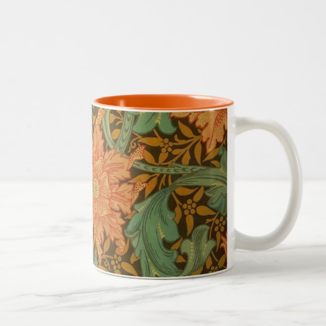 Art nouveau för mönster för William Morris Två-Tonad Mugg (Höger)