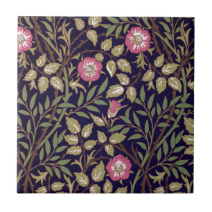 Art nouveau för William Morris söt Briarblommigt Kakelplatta