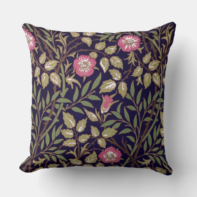 Art nouveau för William Morris söt Briarblommigt Kudde (Framsida)