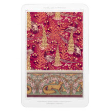 Art nouveau fox pheasant Foxglove verneuil