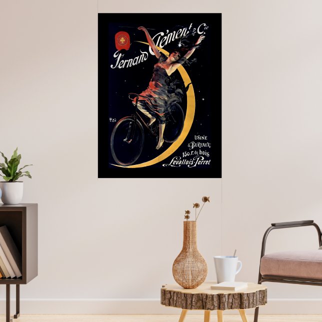 Art nouveau Fransk Bicycle Ad Poster (Vardagsrum 3)