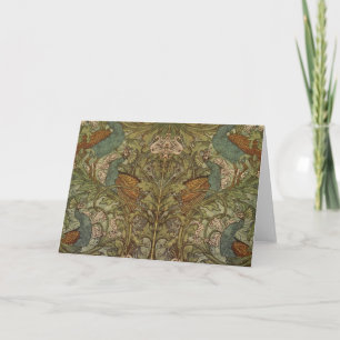 Art nouveau fribock och blomjacquard kort