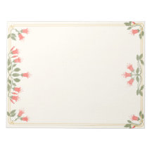 Art Nouveau Fuchsia Blommig Kant Block