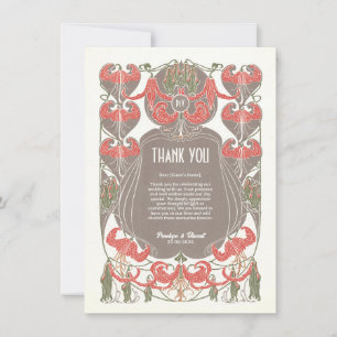 Art nouveau Fuchsia Elegance Tack Kort