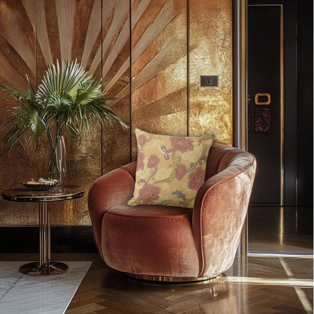 Art Nouveau Garden Muse Design Kudde (Skapare uppladdad)