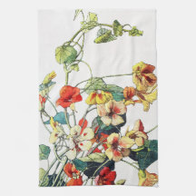Art nouveau Garden Nasturtium Flowers