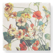 Art nouveau Garden Nasturtium Flowers