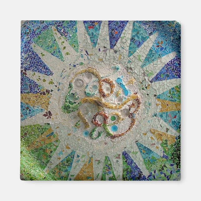 Art nouveau Gaudi Tiles Magnet (Framsidan)