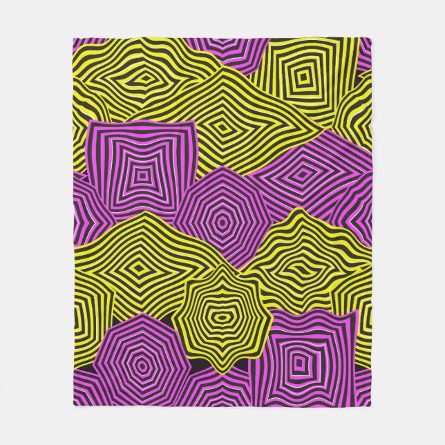 Art Nouveau Geometric Pattern  Fleecefilt (Framsidan)