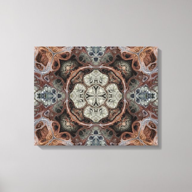 Art nouveau geometriska vintage mönster canvastryck (Framsida)