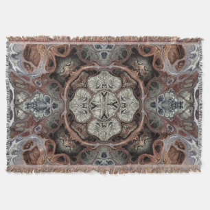 Art nouveau geometriska vintage mönster filt