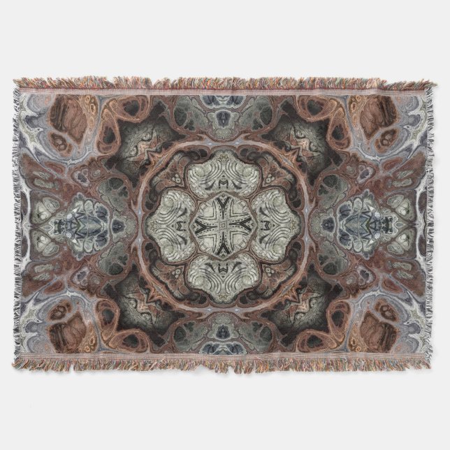 Art nouveau geometriska vintage mönster filt (Framsidan)