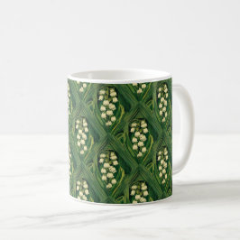 Art nouveau giftig liljekonvalj kaffemugg