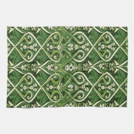 Art nouveau giftig liljekonvalj kökshandduk