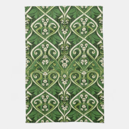 Art nouveau giftig liljekonvalj kökshandduk