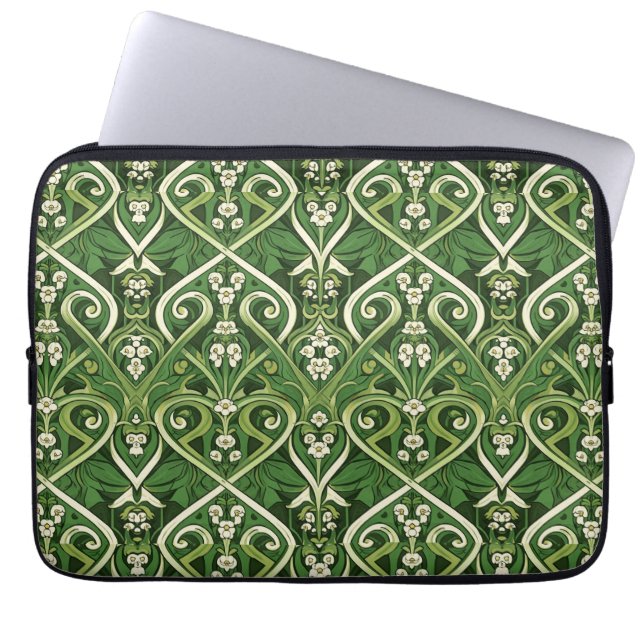 Art nouveau giftig liljekonvalj laptop fodral (Framsidan)