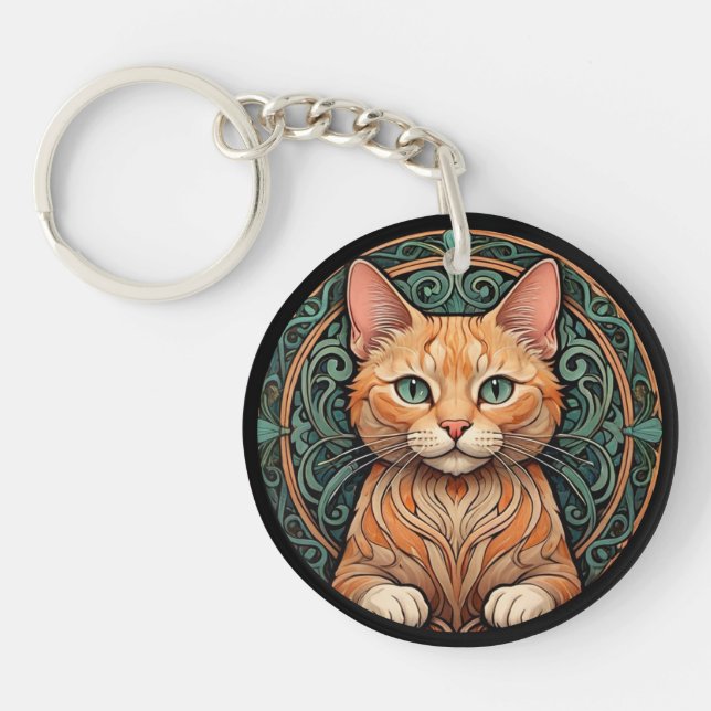 Art nouveau Ginger Cat Personalize (Framsidan)