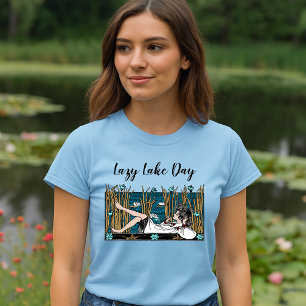 Art nouveau Girl Relaxing by Sjö T Shirt