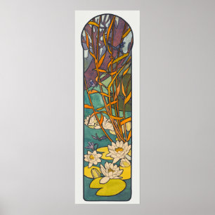 Art nouveau-glaset Alphonse Mucha Poster