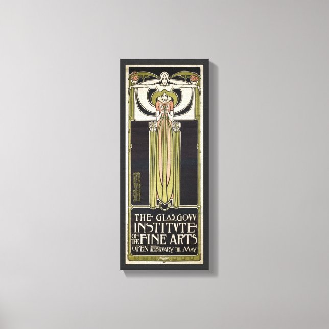 Art nouveau Glasgow Institute of Fine Arts Canvastryck (Framsida)