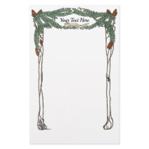 Art nouveau Gräs innehåller naturtrott papper av t