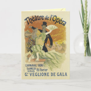 Art nouveau-gratulationskort - Theater de l'Opera Kort