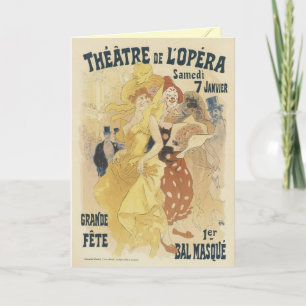 Art nouveau-gratulationskort - Theater de l'Opera Kort