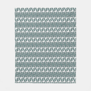 Art nouveau Greyhounds Fleecefilt