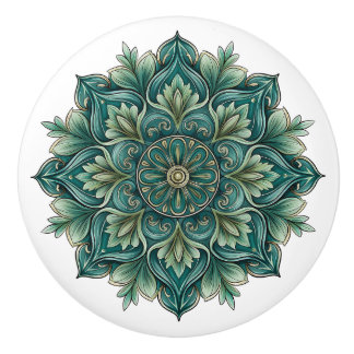Art nouveau Grönt Medallion Knopp