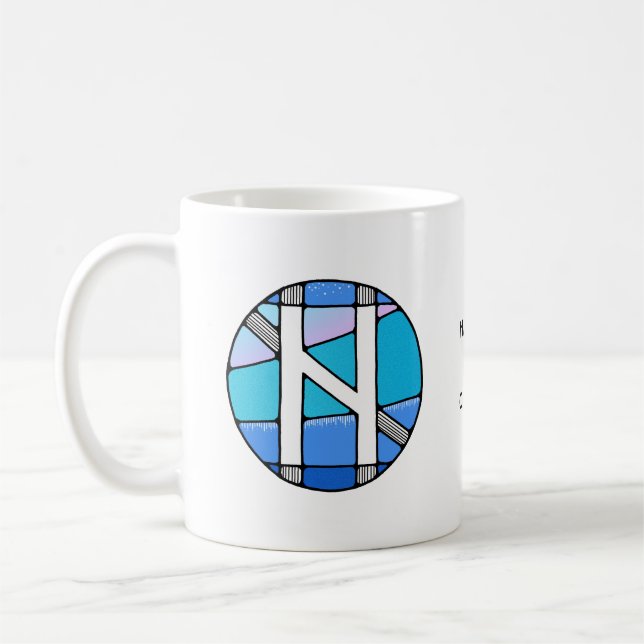 Art Nouveau Hagalaz Run-mugg – FÖRÄNDRA! Kaffemugg (Vänster)