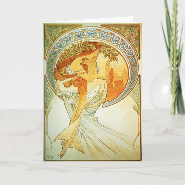 Art nouveau-hälsningskort kort (Framsida)