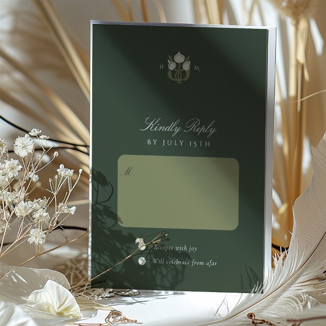 Art nouveau Harmony Bröllop OSA Card Inbjudningar (Skapare uppladdad)