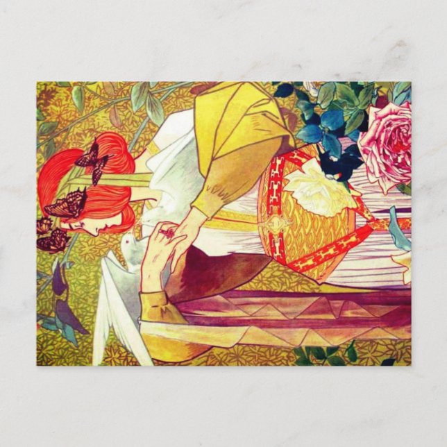 Art nouveau helg vykort (Framsida)