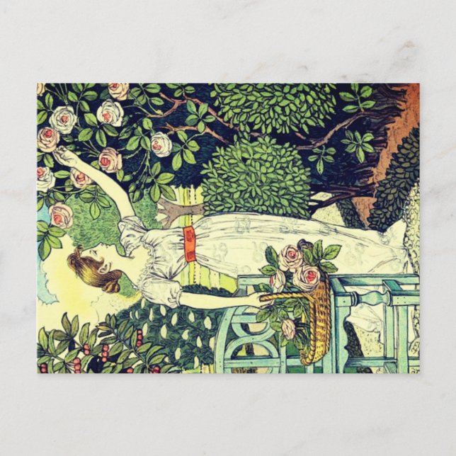 Art nouveau helg vykort (Framsida)