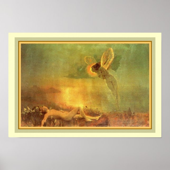 Art nouveau "Hem igen" 13 x 19 Poster (Framsidan)