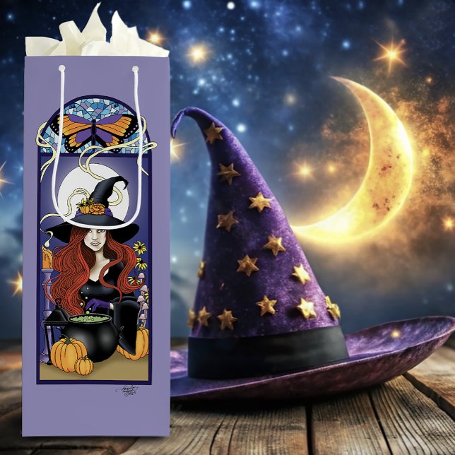 Art Nouveau Hösthäxa Pumpa Lila Måne (Skapare uppladdad)