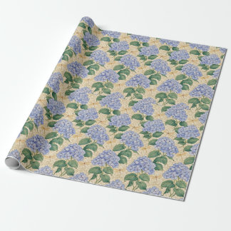 Art Nouveau Hydrangea Pattern with Dragonflies Presentpapper
