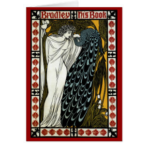 Art Nouveau i vintage-stil, Kyssen av William Brad Hälsningskort