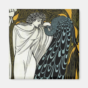 Art Nouveau i vintage-stil, Kyssen av William Brad Magnet