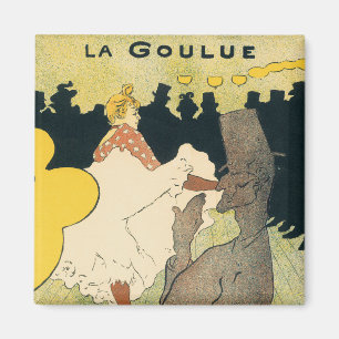 Art Nouveau i vintage-stil, La Goulue av Toulouse Magnet